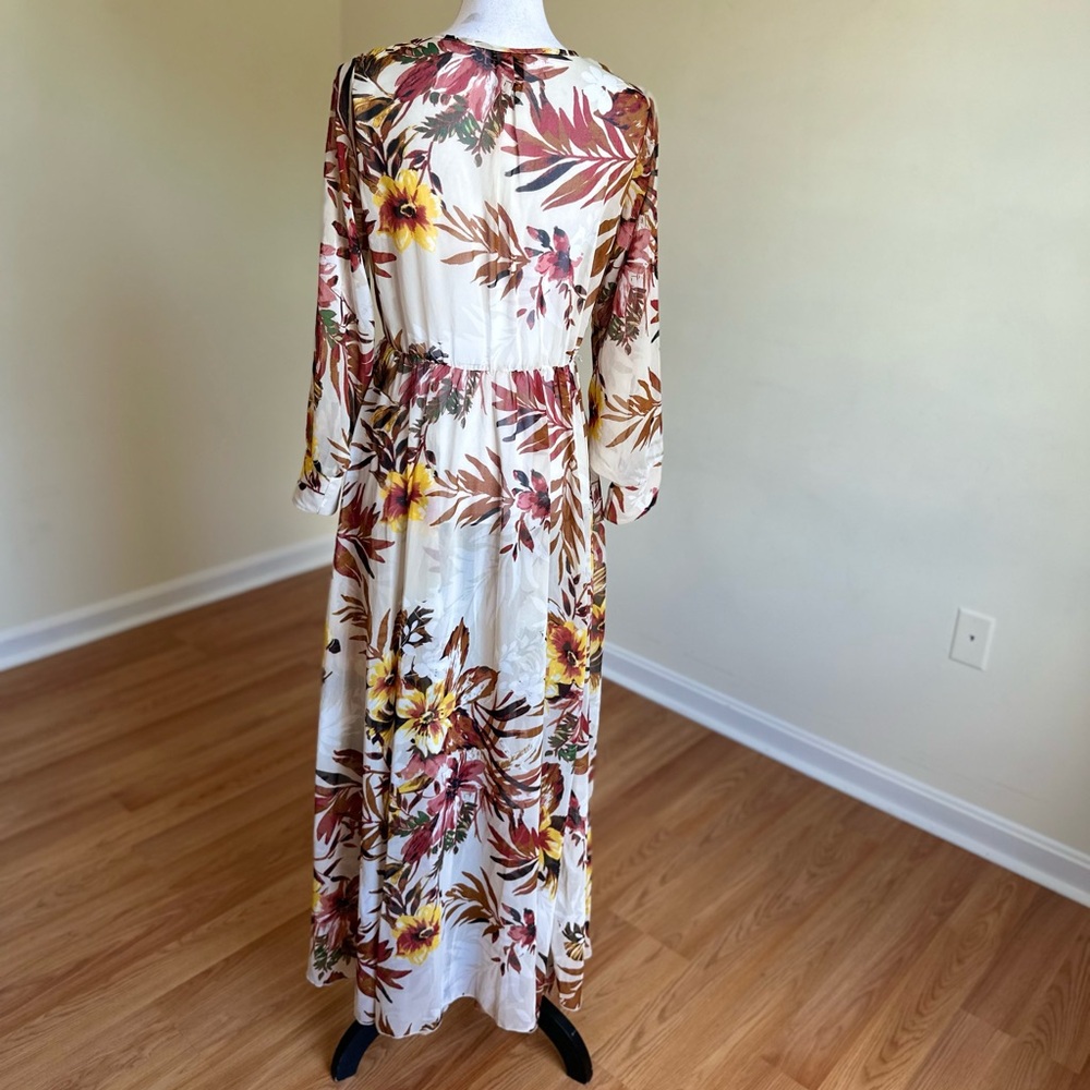 Kate And Lily Maxi cover up chiffon Dress Sz 4 - Picture 5 of 11